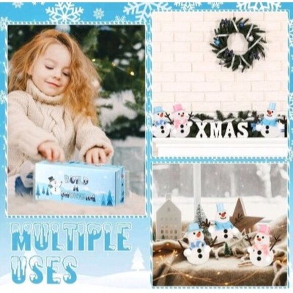 Shappy 6 Pack Christmas Craft DIY Snowman Kit Build a Snowman Crafts Fun Kit - Picture 7 of 7